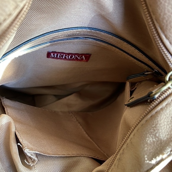 MERONA biege handbag with matching wallet. P/M/A1662 - Picture 5 of 9